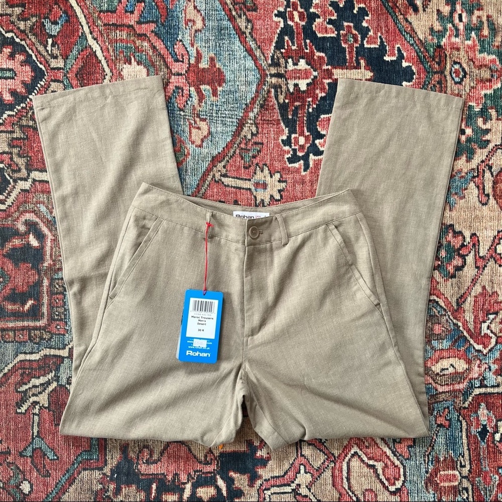 NEW ✨ Rohan Maroc Linen Blend Trousers Linen 30R
